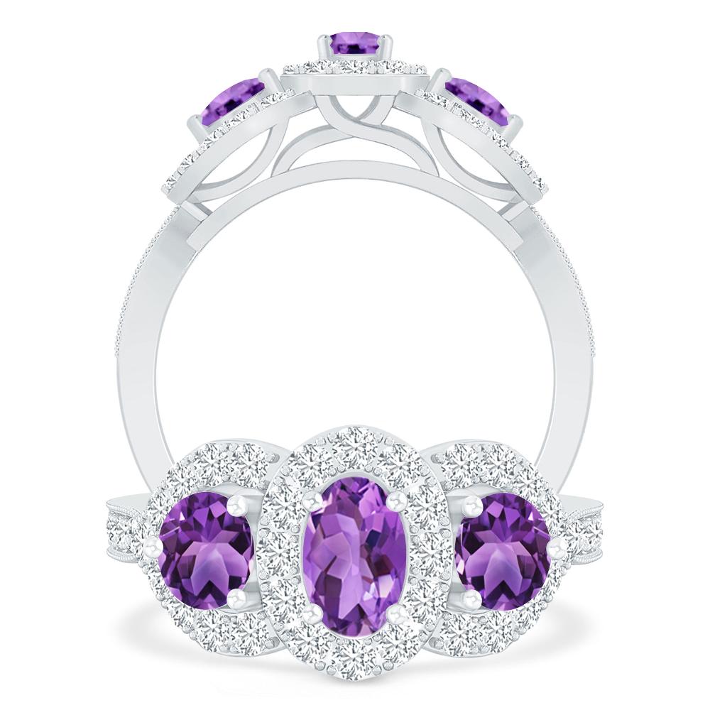 White Gold - Amethyst