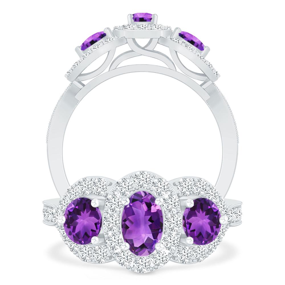 White Gold - Amethyst