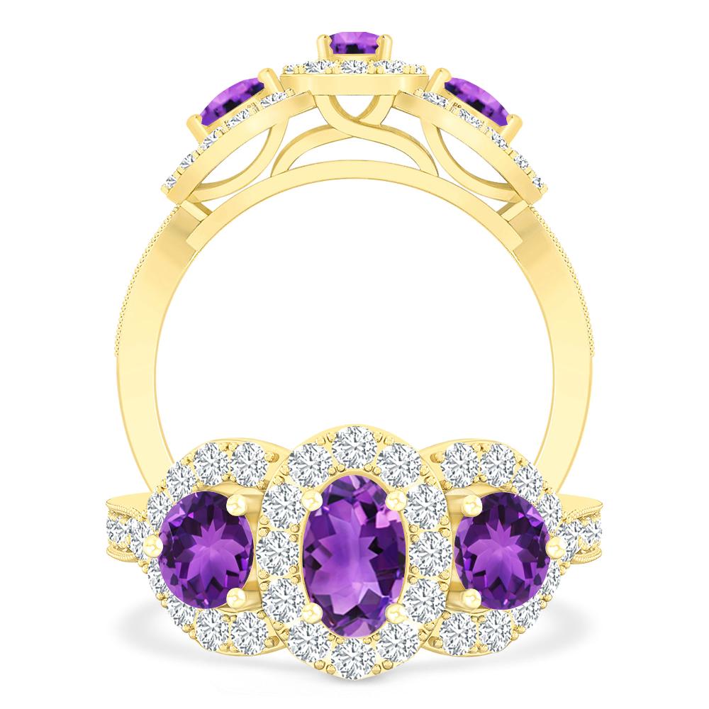 Yellow Gold - Amethyst