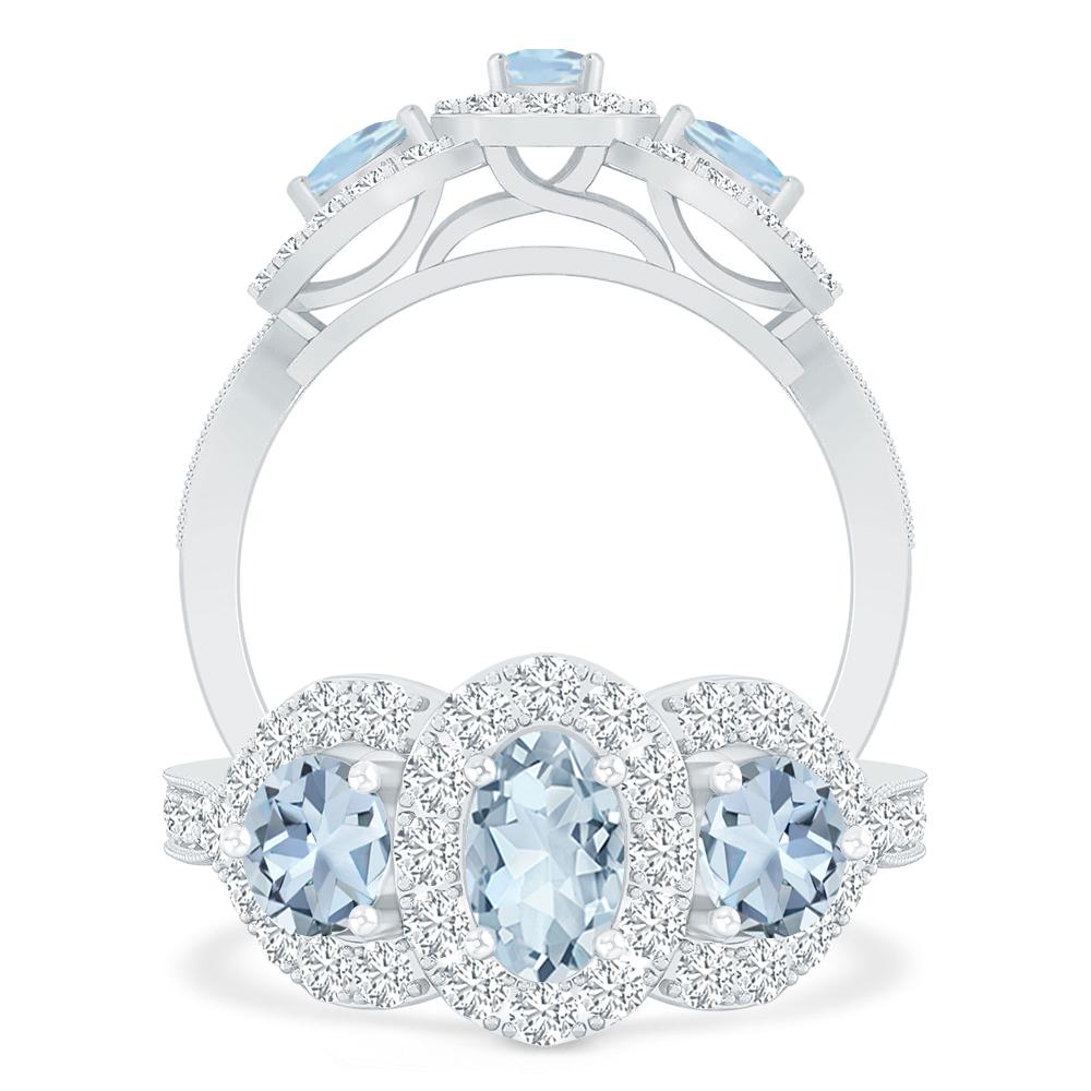 White Gold - Aquamarine