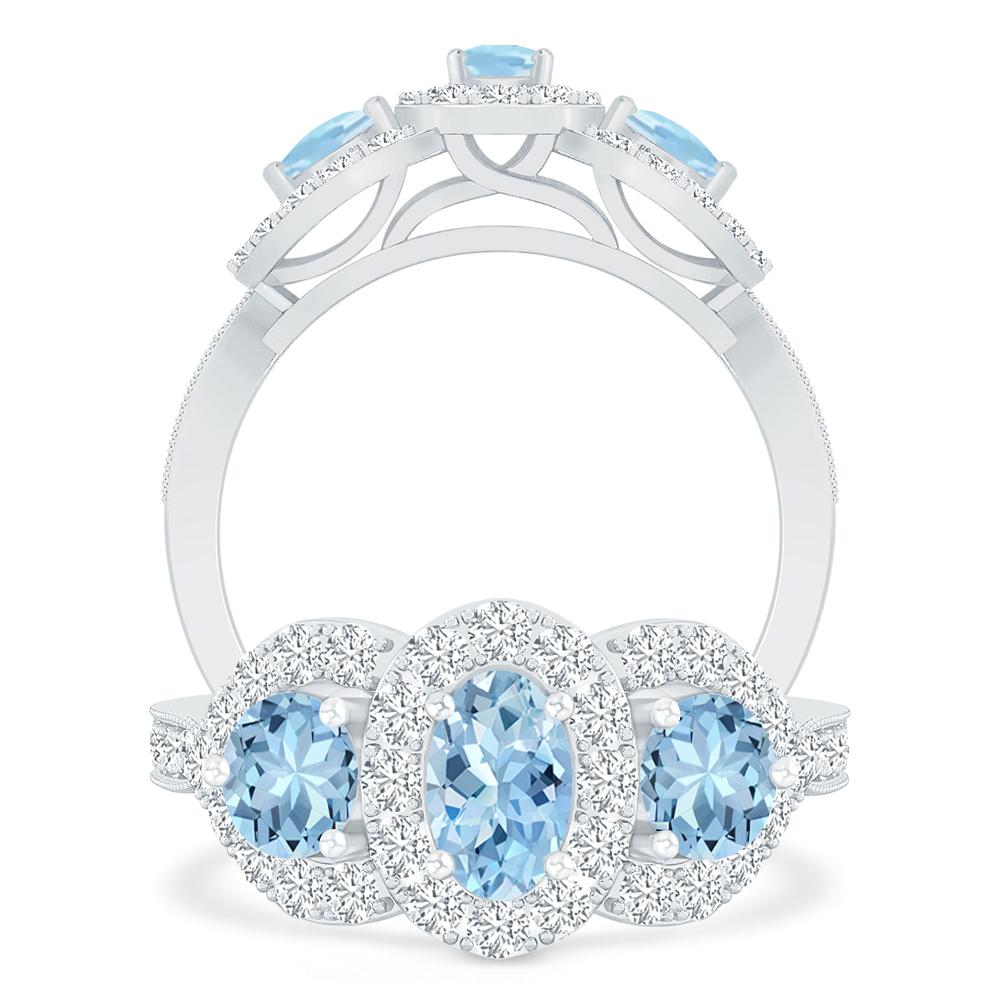 White Gold - Aquamarine