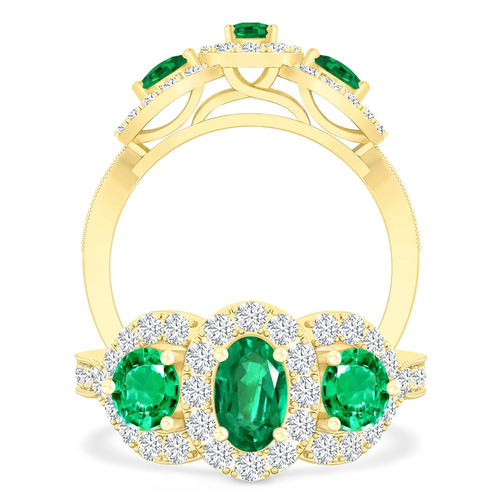 Yellow Gold - Emerald