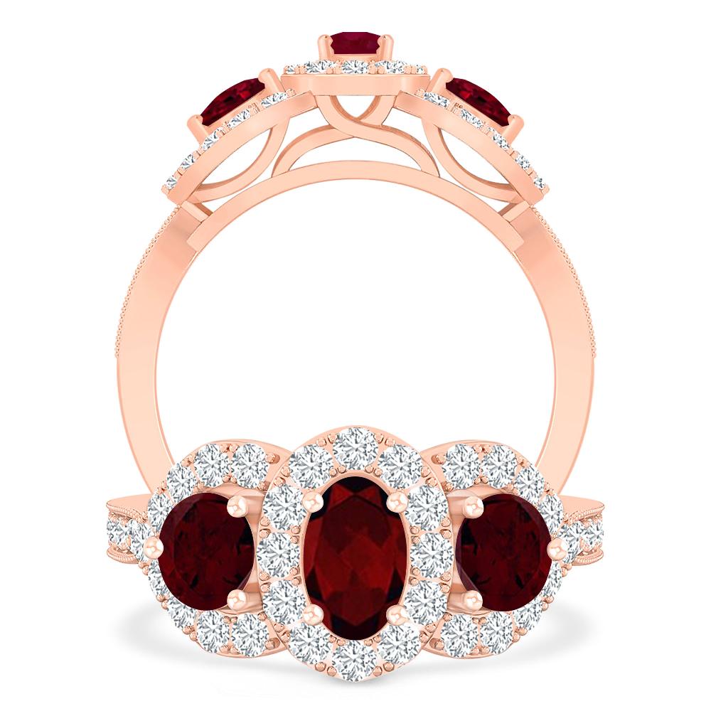 Rose Gold - Garnet