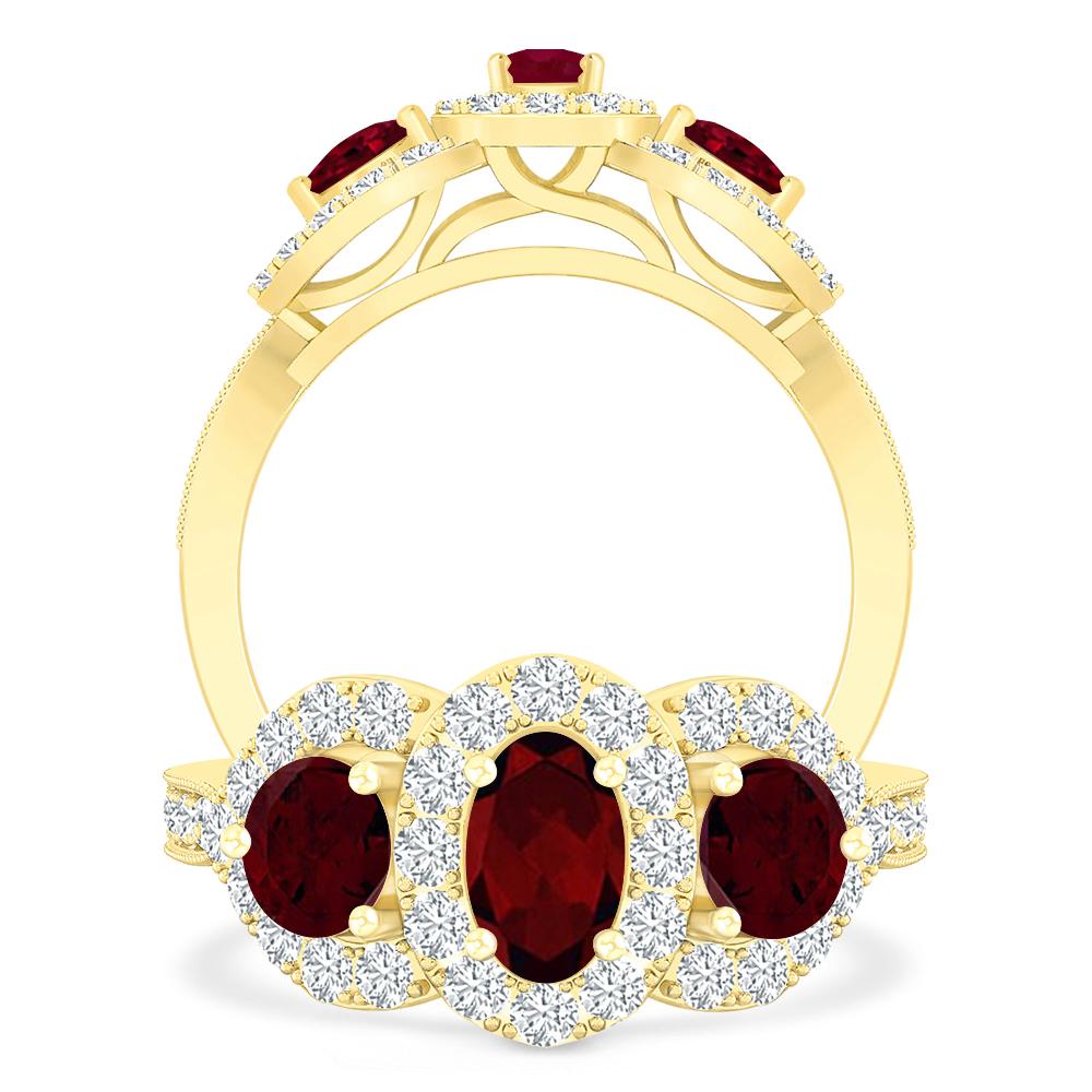Yellow Gold - Garnet