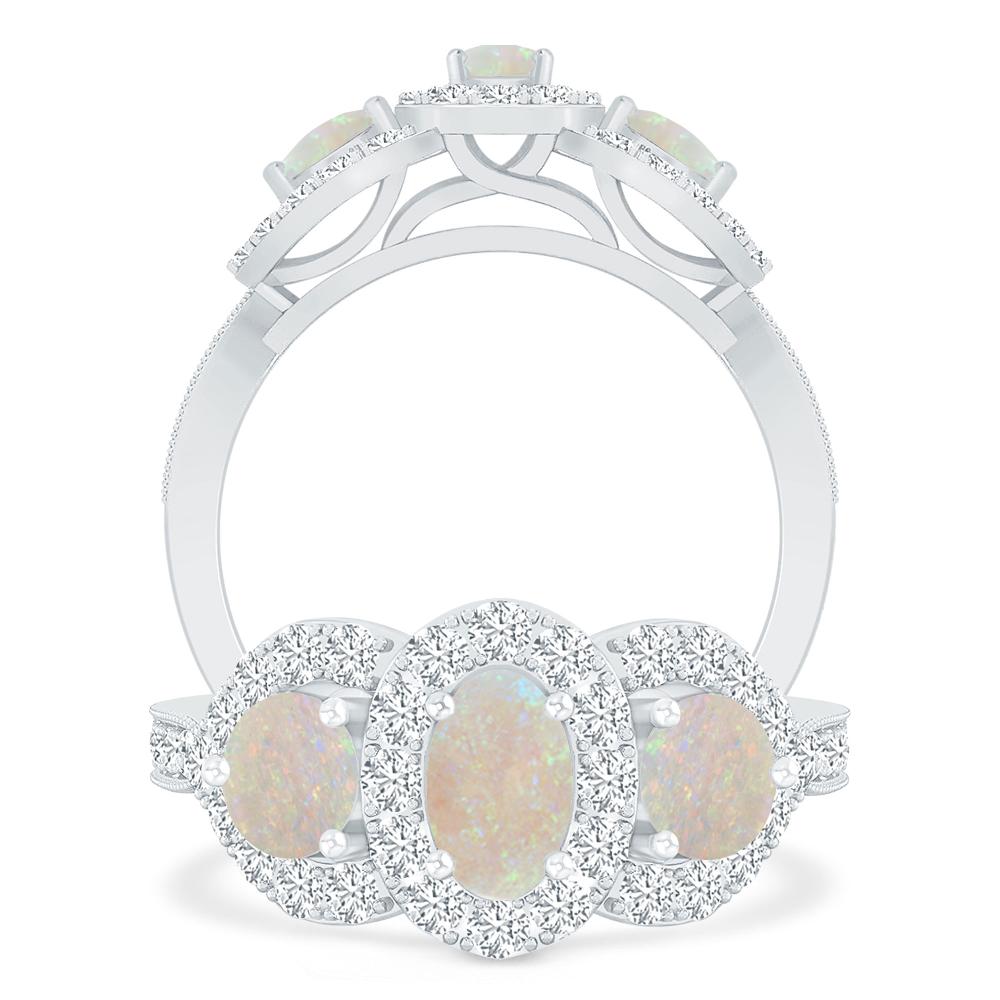 White Gold - Opal
