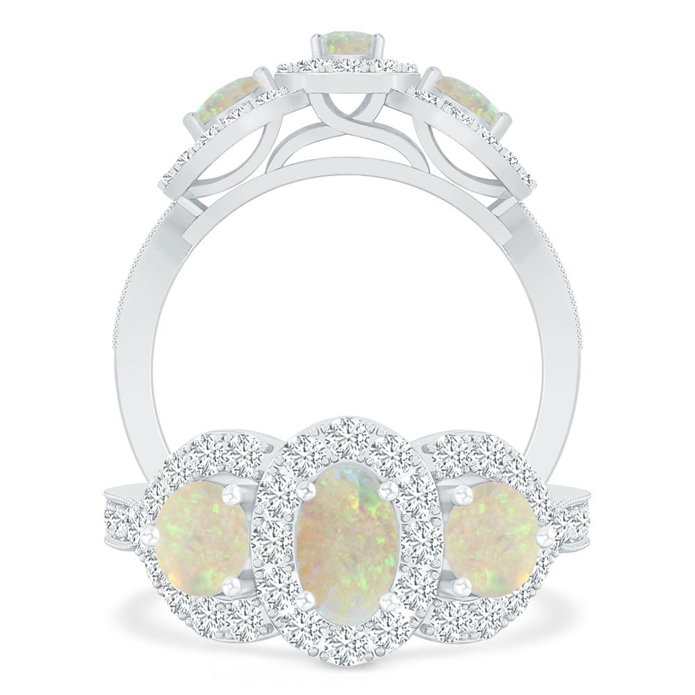 White Gold - Opal
