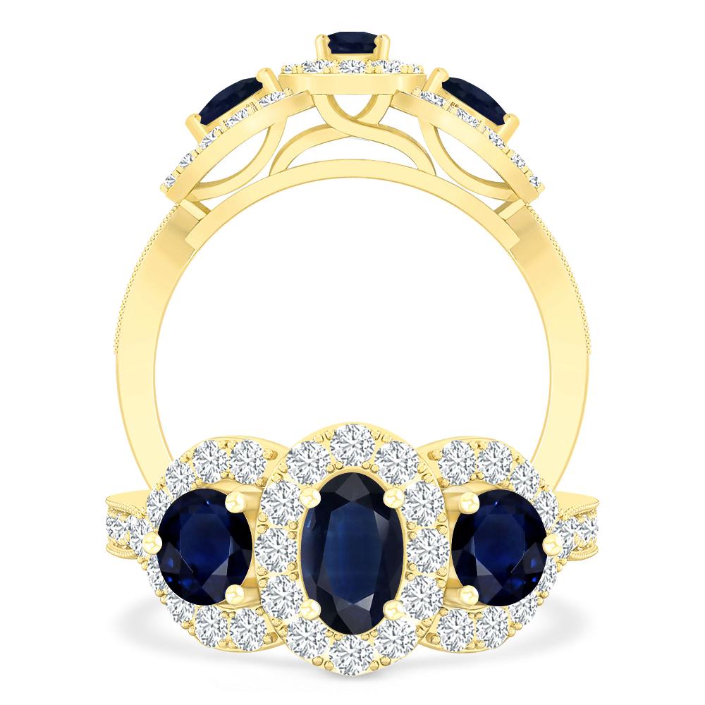 Yellow Gold - Sapphire
