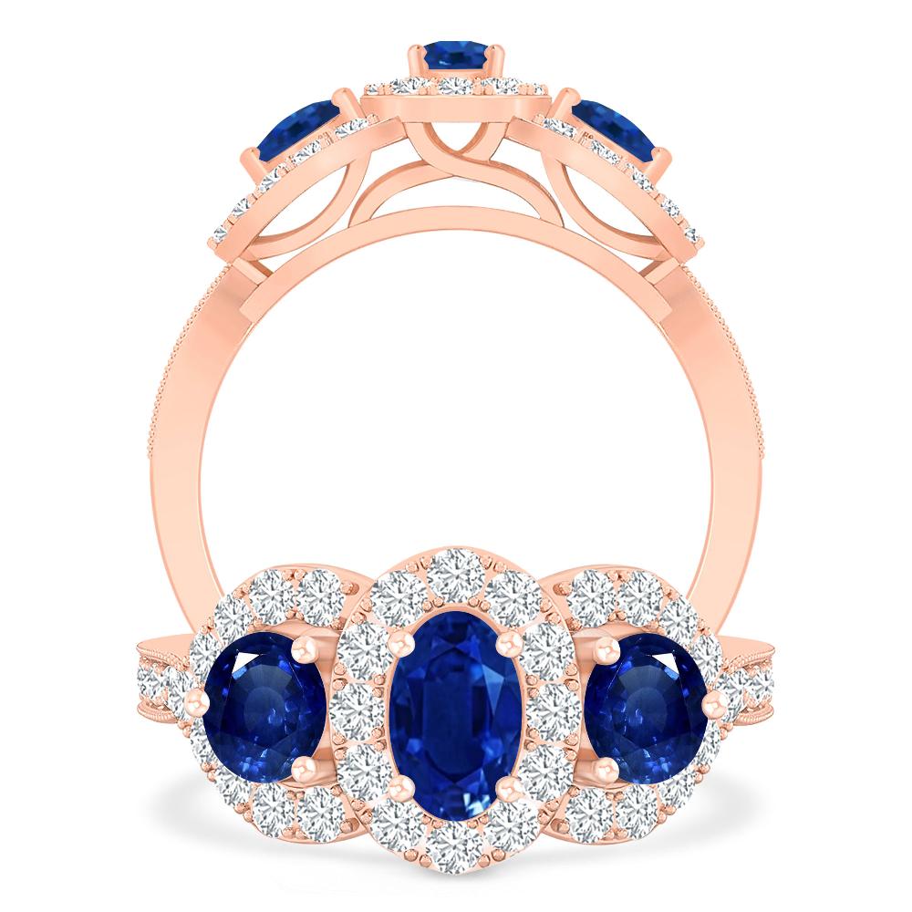 Rose Gold - Sapphire