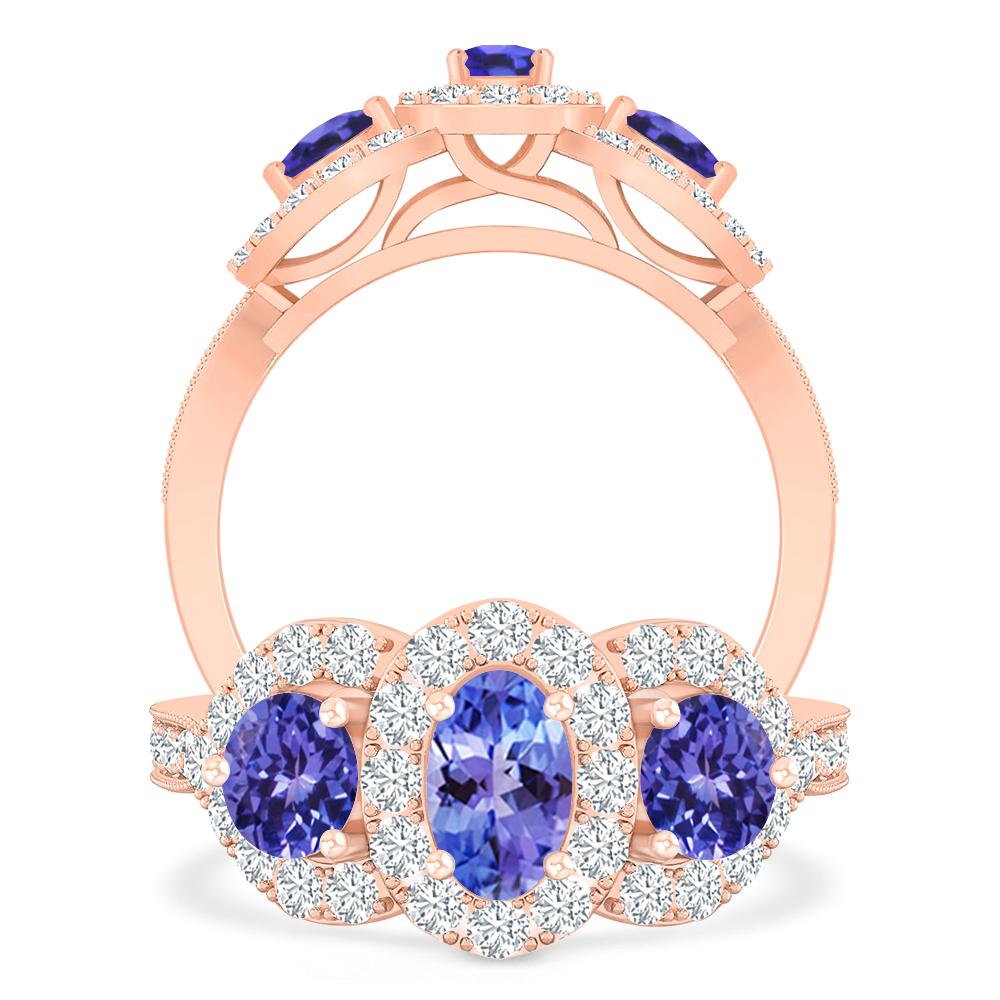 Rose Gold - Tanzanite