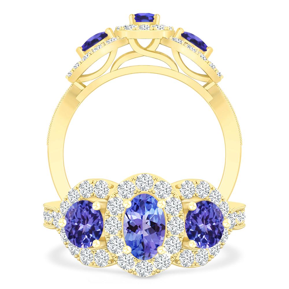 Yellow Gold - Tanzanite