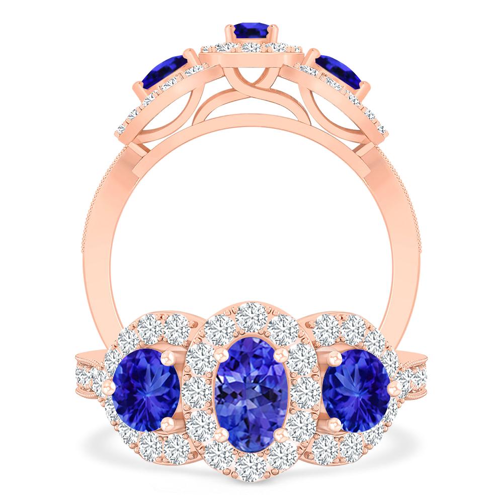 Rose Gold - Tanzanite