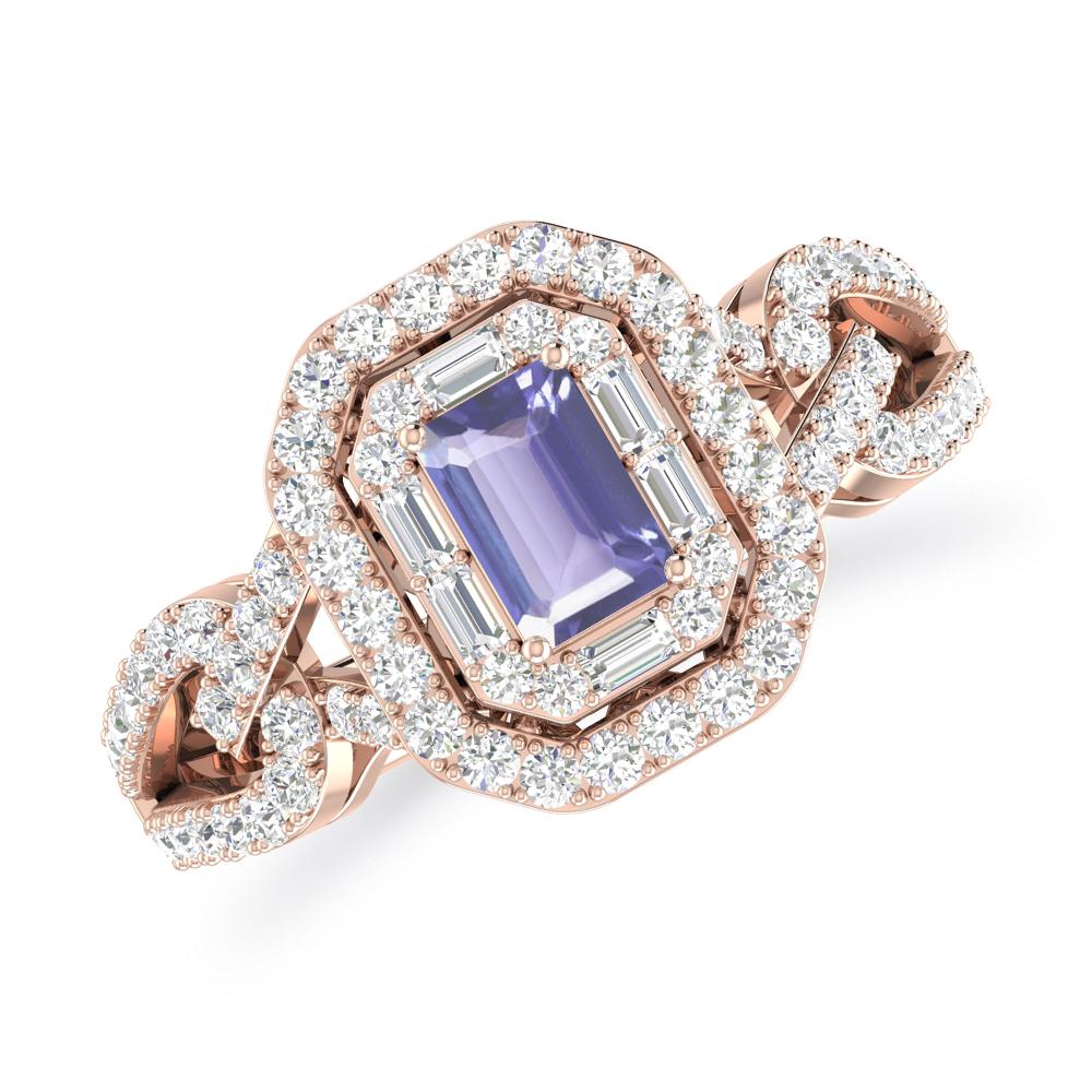 Rose Gold - Tanzanite
