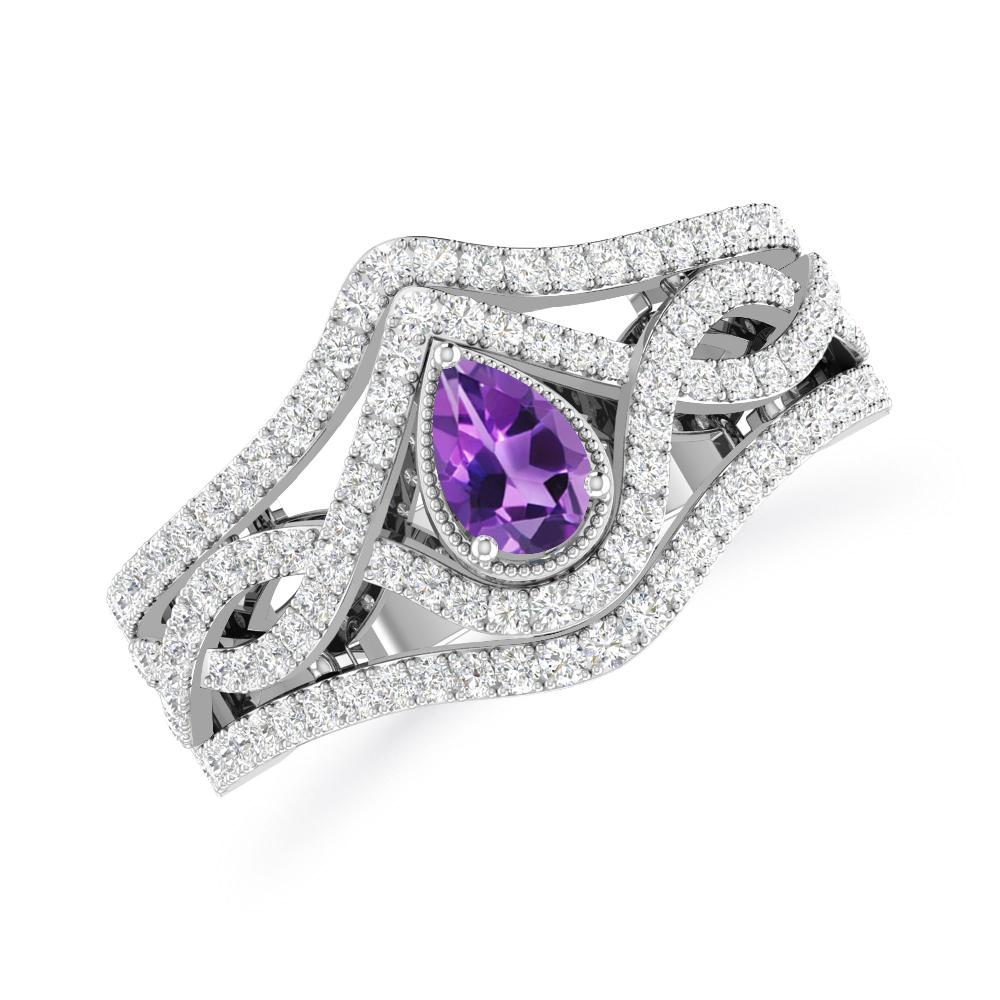 White Gold - Amethyst