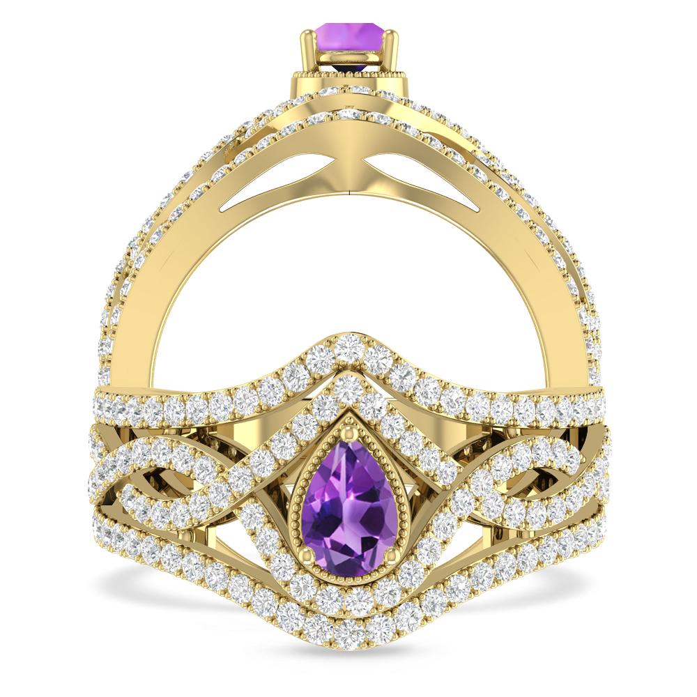 Yellow Gold - Amethyst