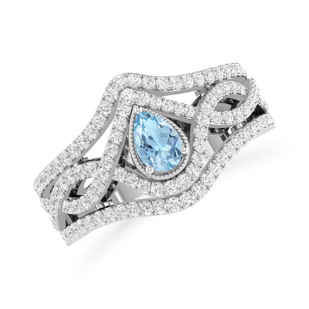 White Gold - Aquamarine