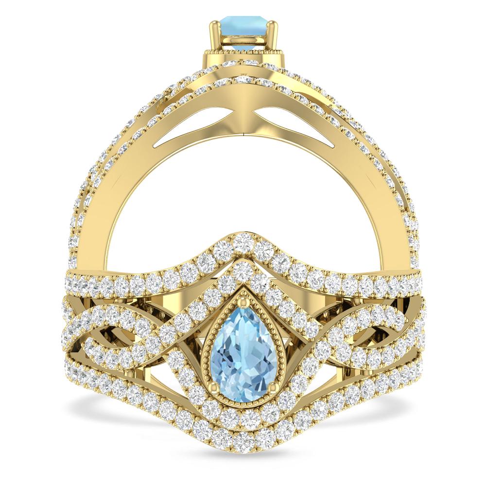 Yellow Gold - Aquamarine