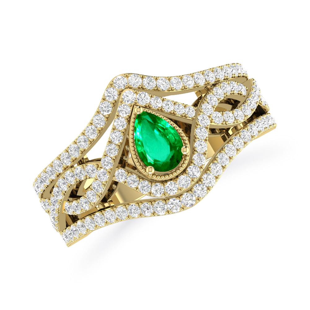 Yellow Gold - Emerald
