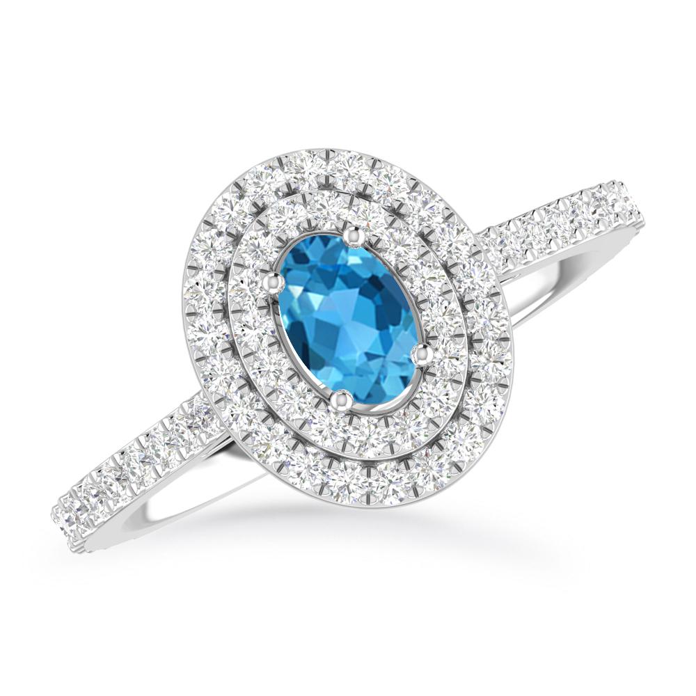White Gold - Blue Topaz