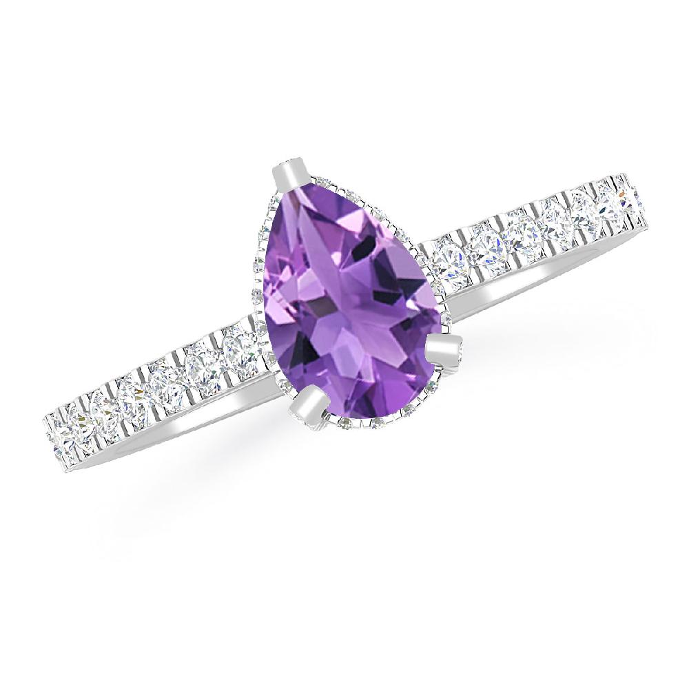 White Gold - Amethyst