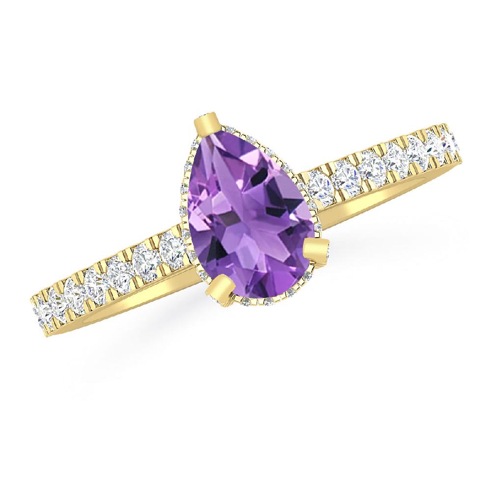 Yellow Gold - Amethyst
