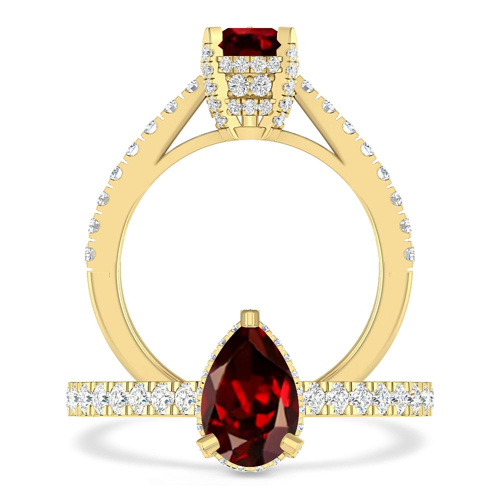 Yellow Gold - Garnet