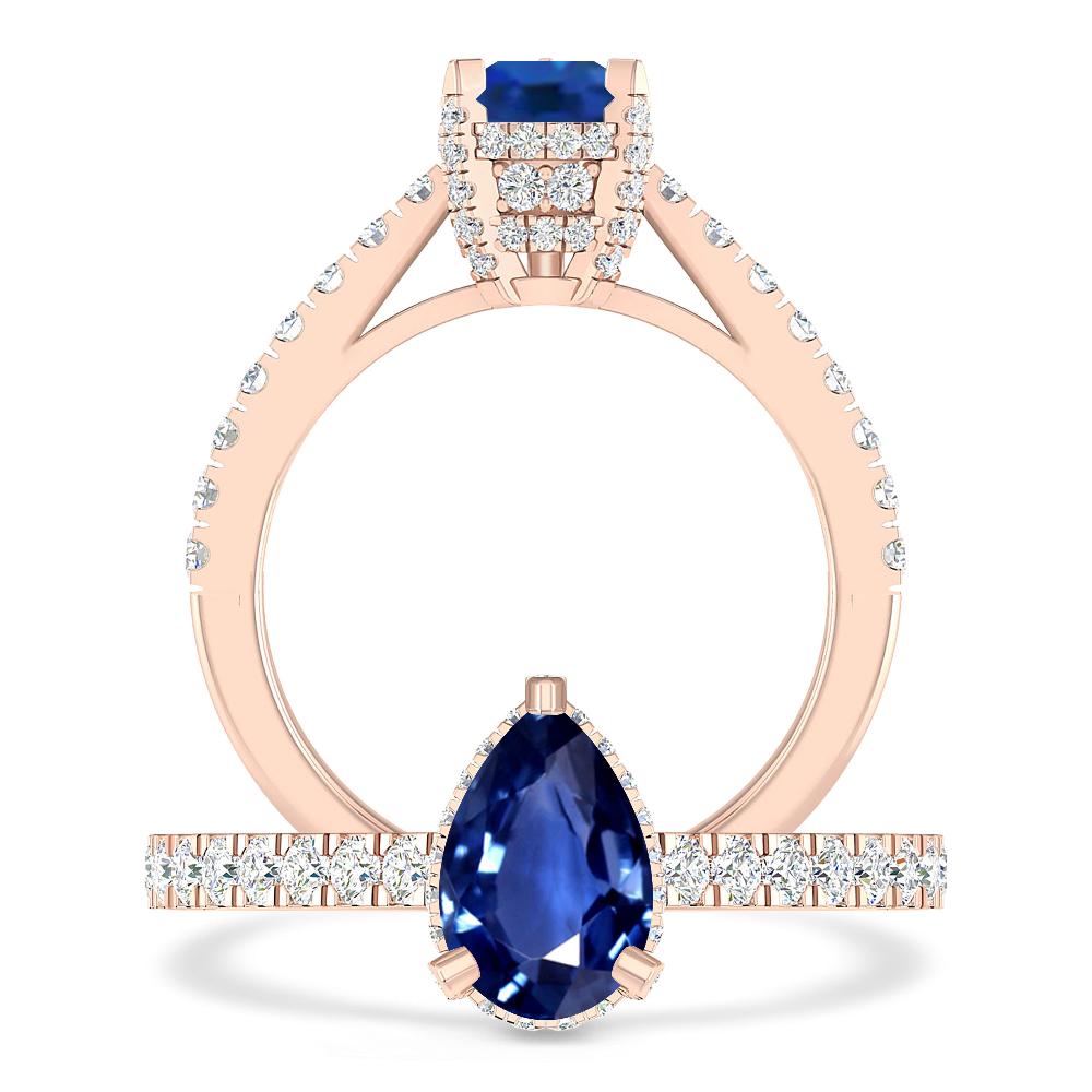 Rose Gold - Sapphire