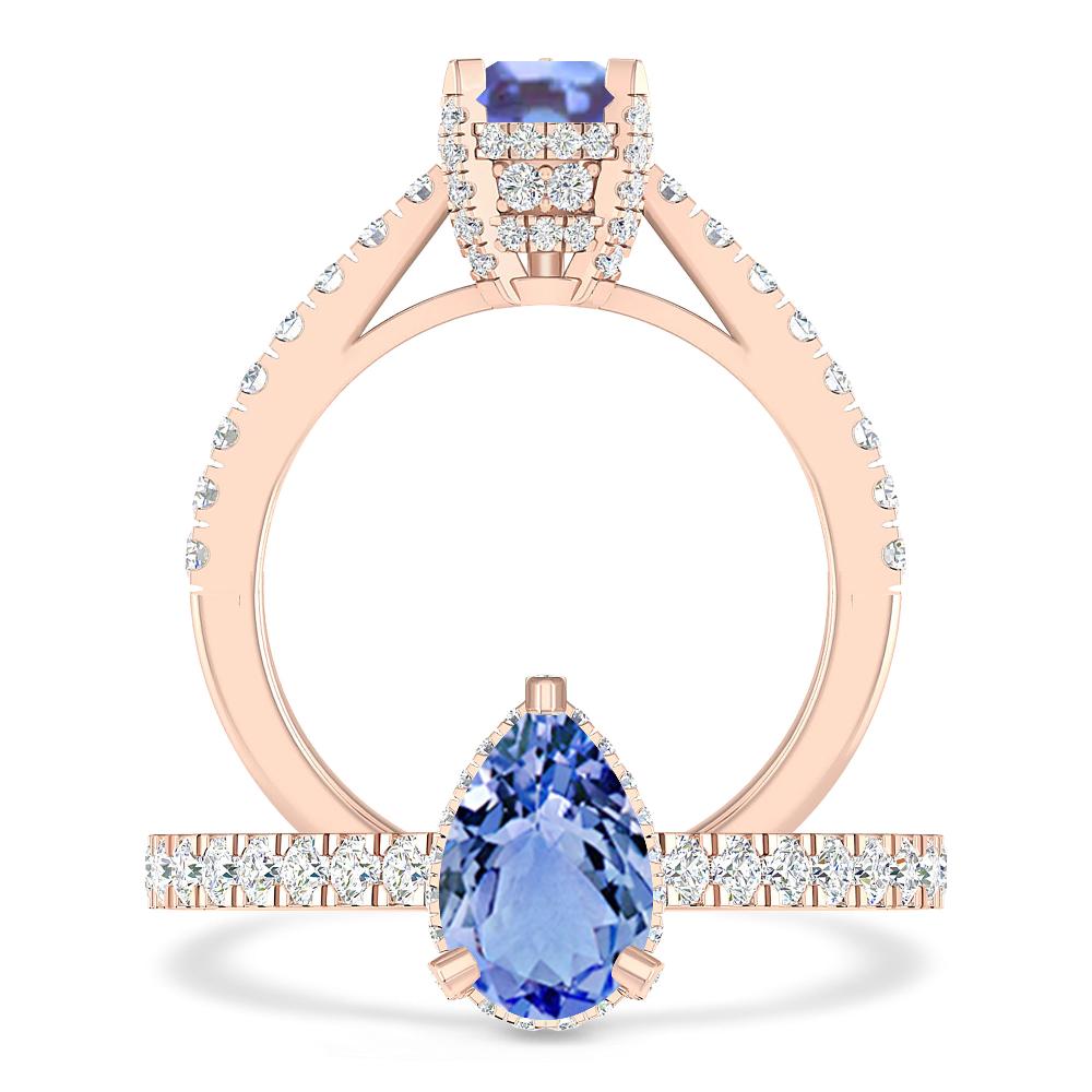 Rose Gold - Tanzanite