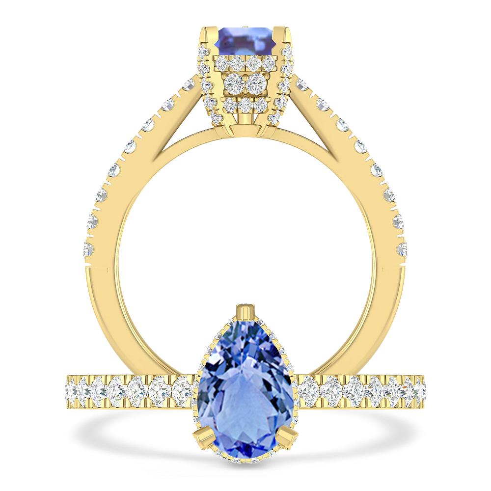 Yellow Gold - Tanzanite