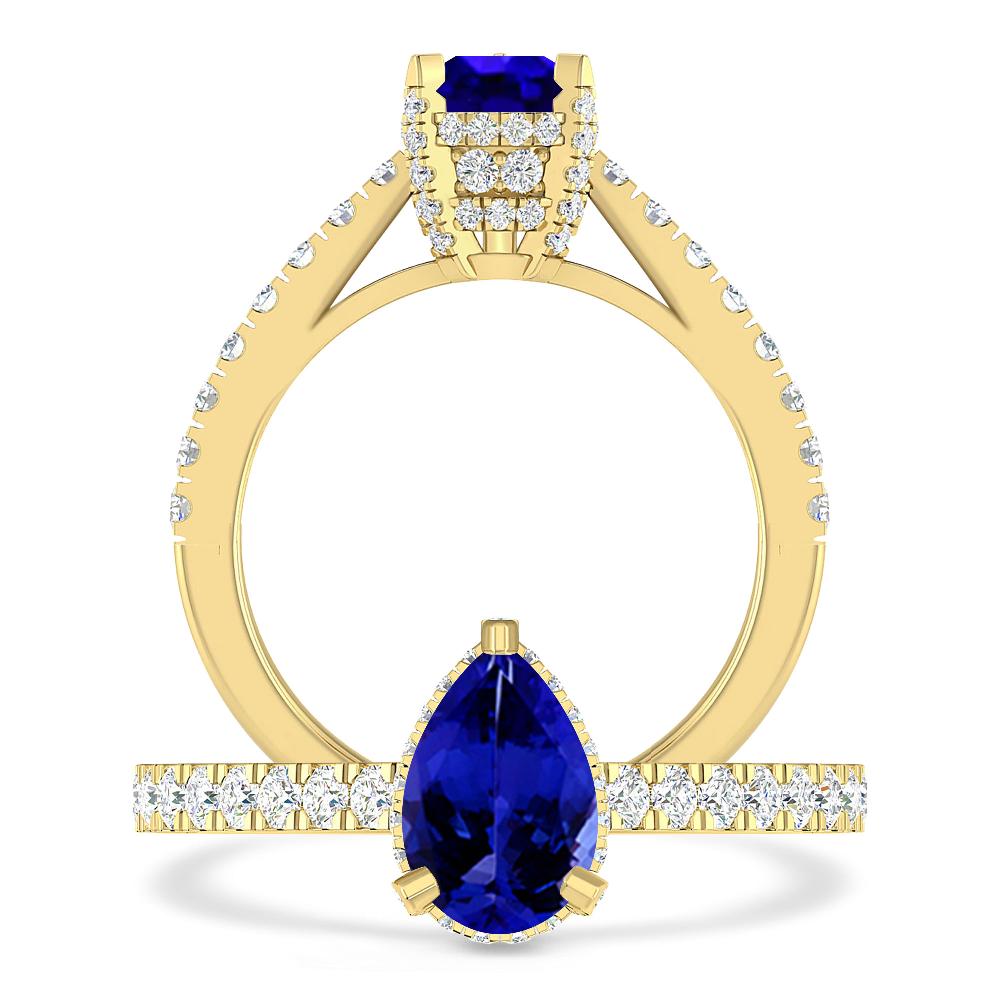 Yellow Gold - Tanzanite
