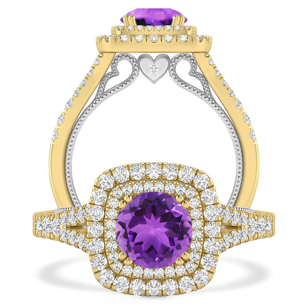 Yellow Gold - Amethyst