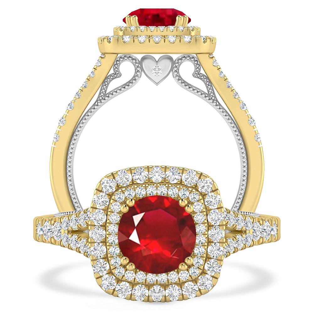 Yellow Gold - Ruby