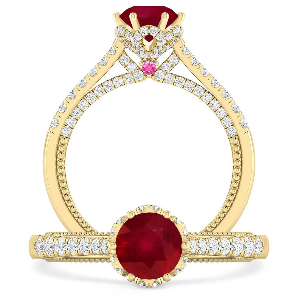 Yellow Gold - Ruby