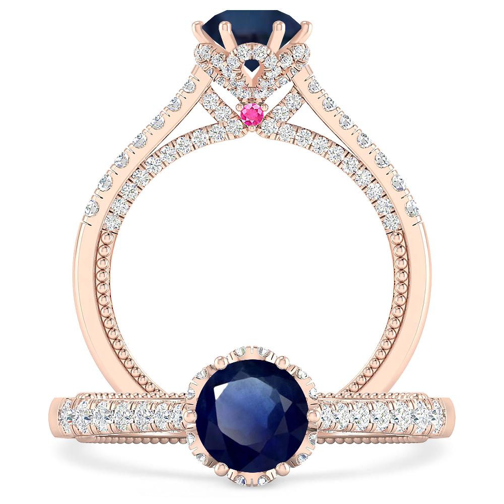 Rose Gold - Sapphire