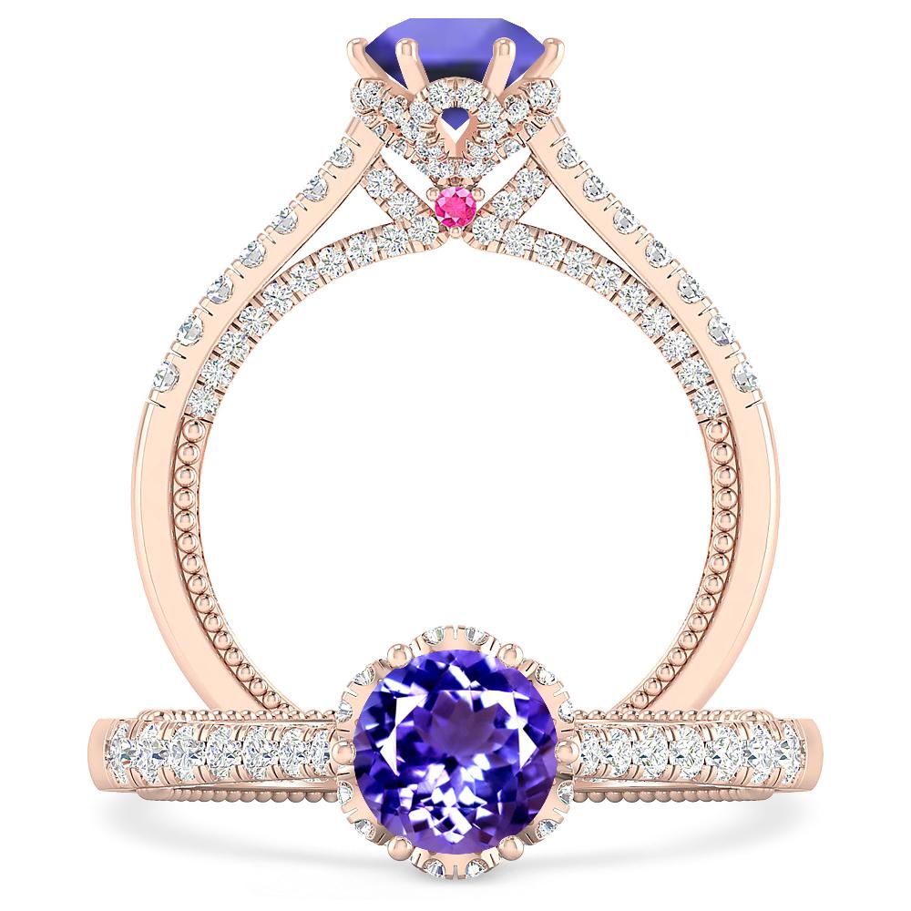 Rose Gold - Tanzanite