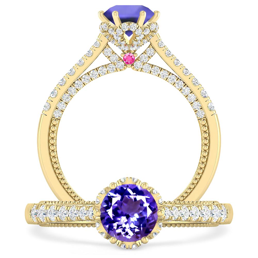 Yellow Gold - Tanzanite