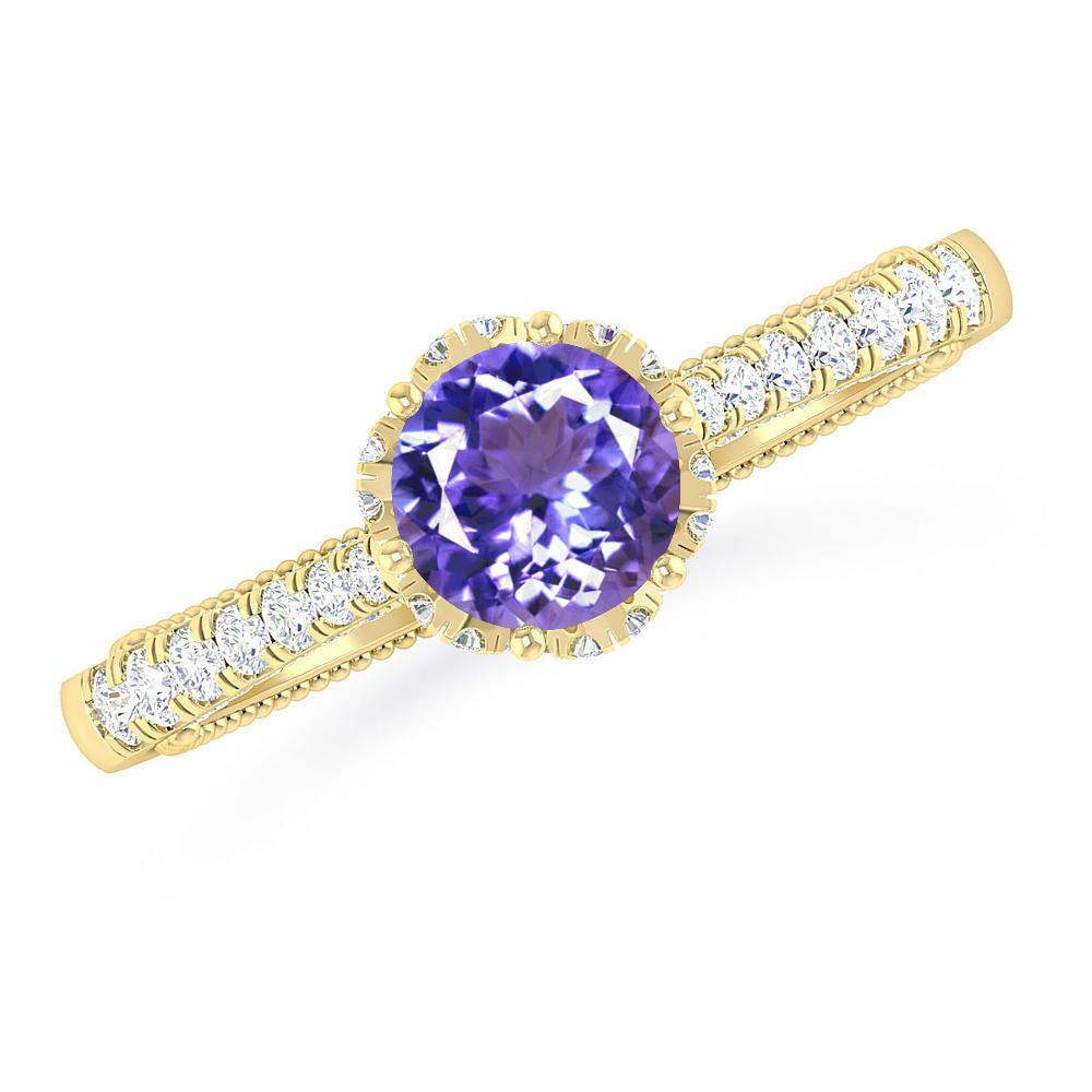 Yellow Gold - Tanzanite