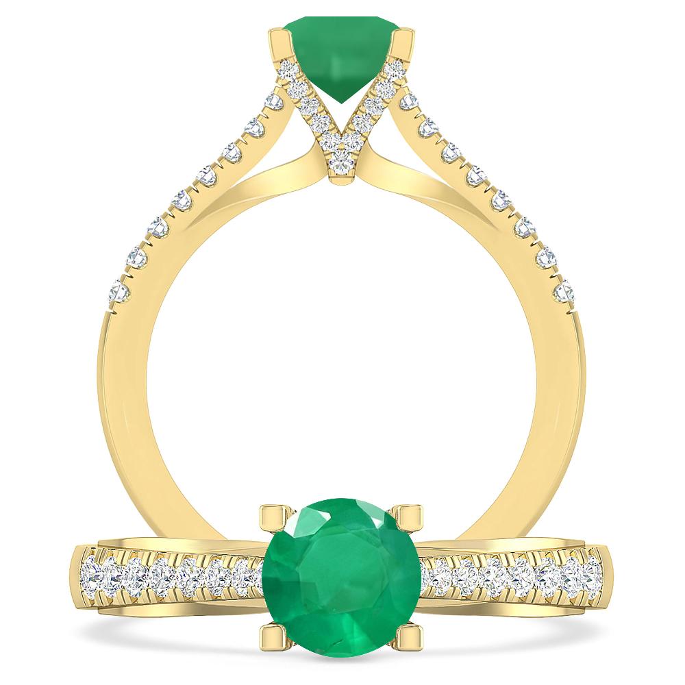Yellow Gold - Emerald