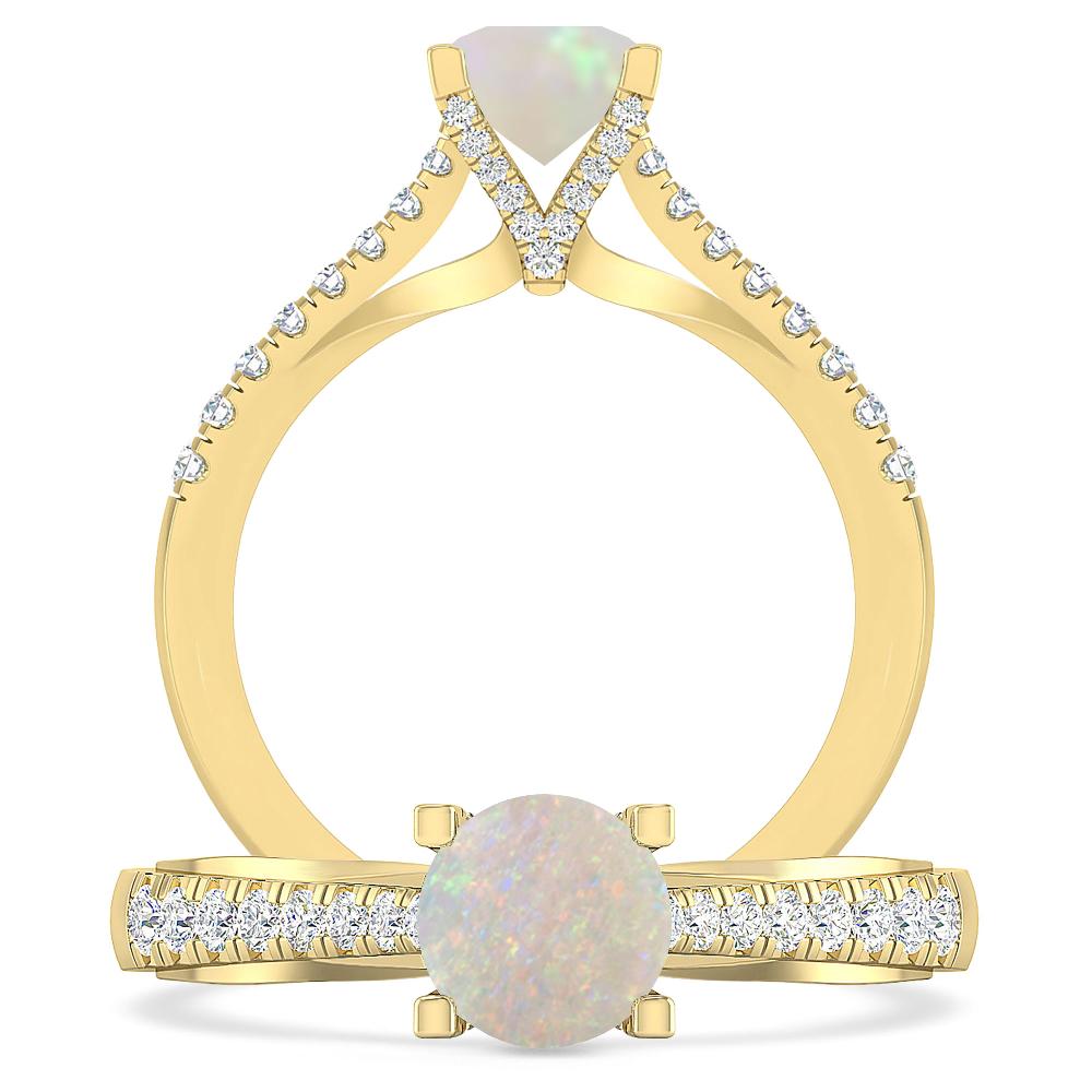 Yellow Gold - Opal