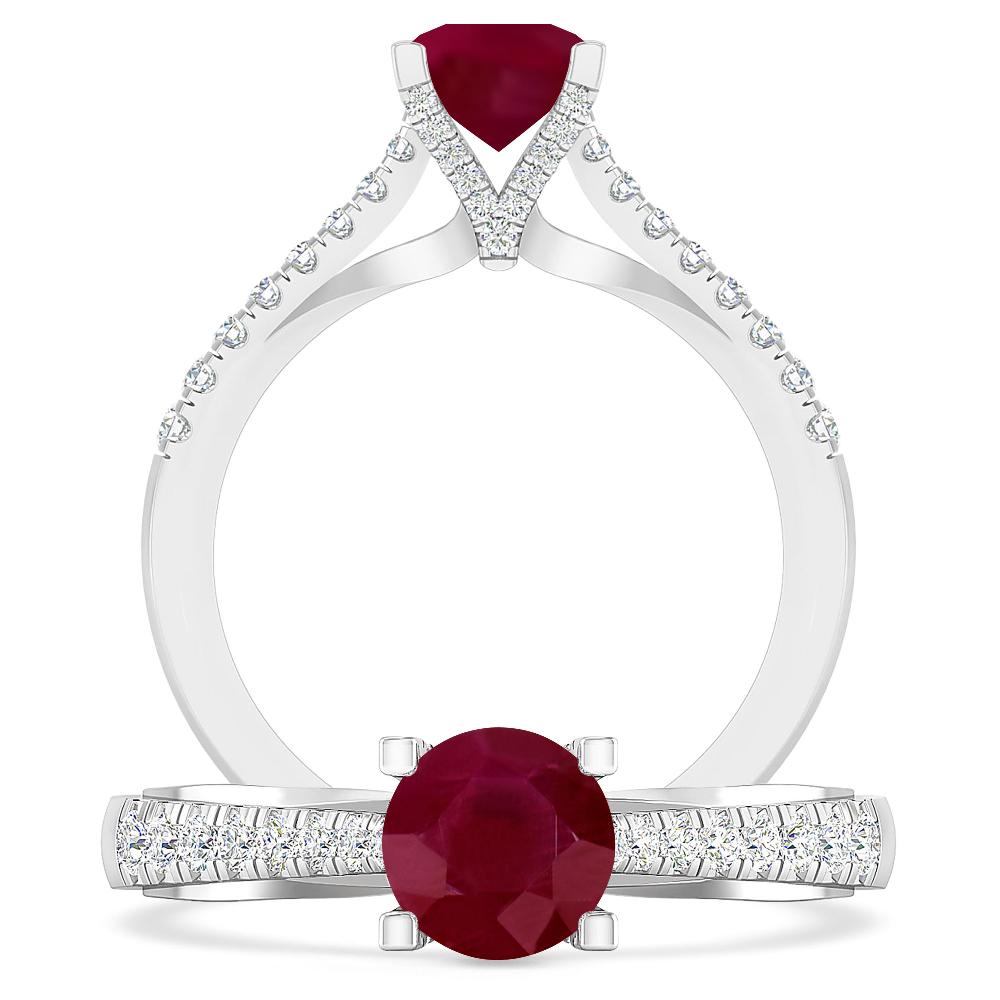 White Gold - Ruby