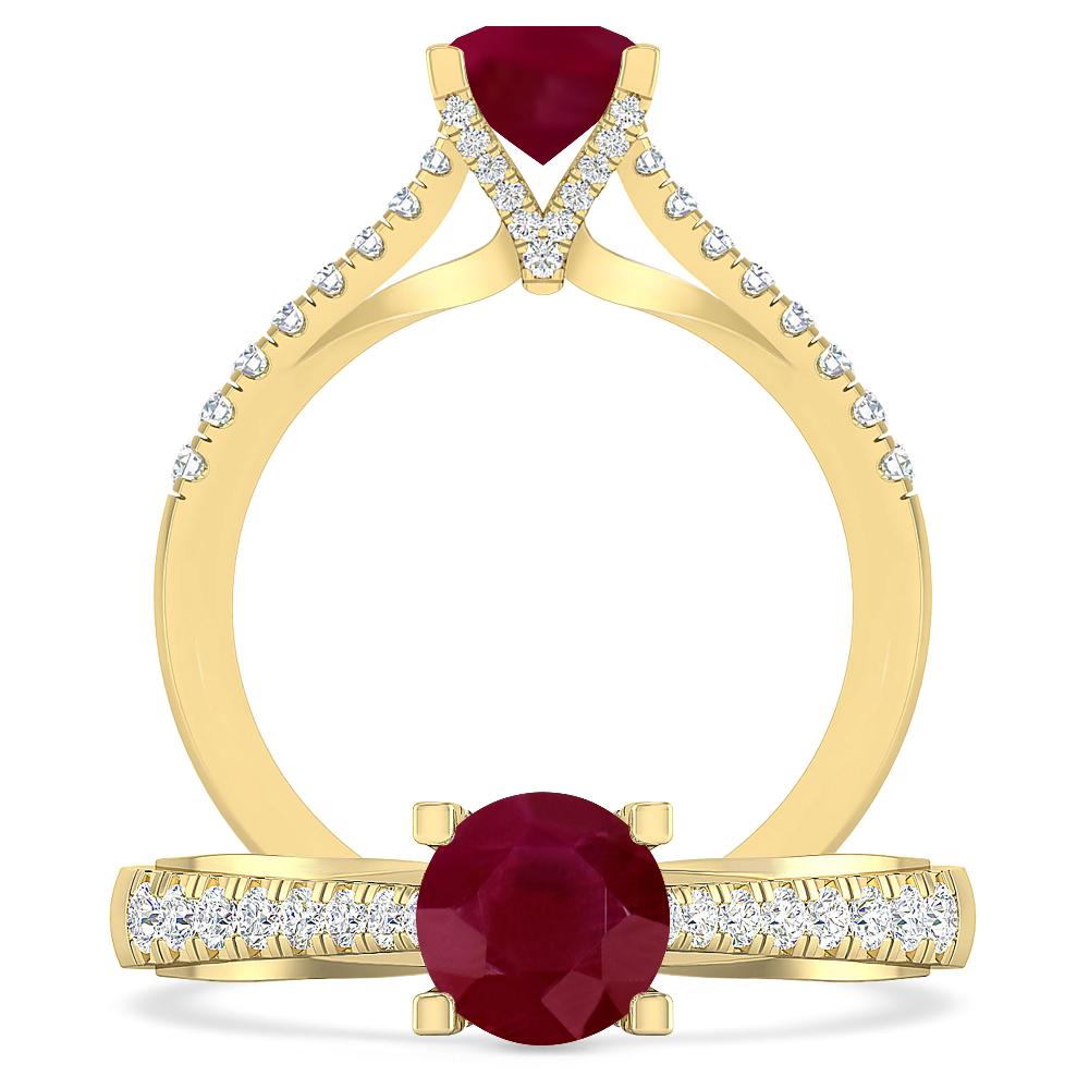 Yellow Gold - Ruby