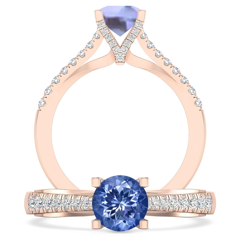Rose Gold - Tanzanite