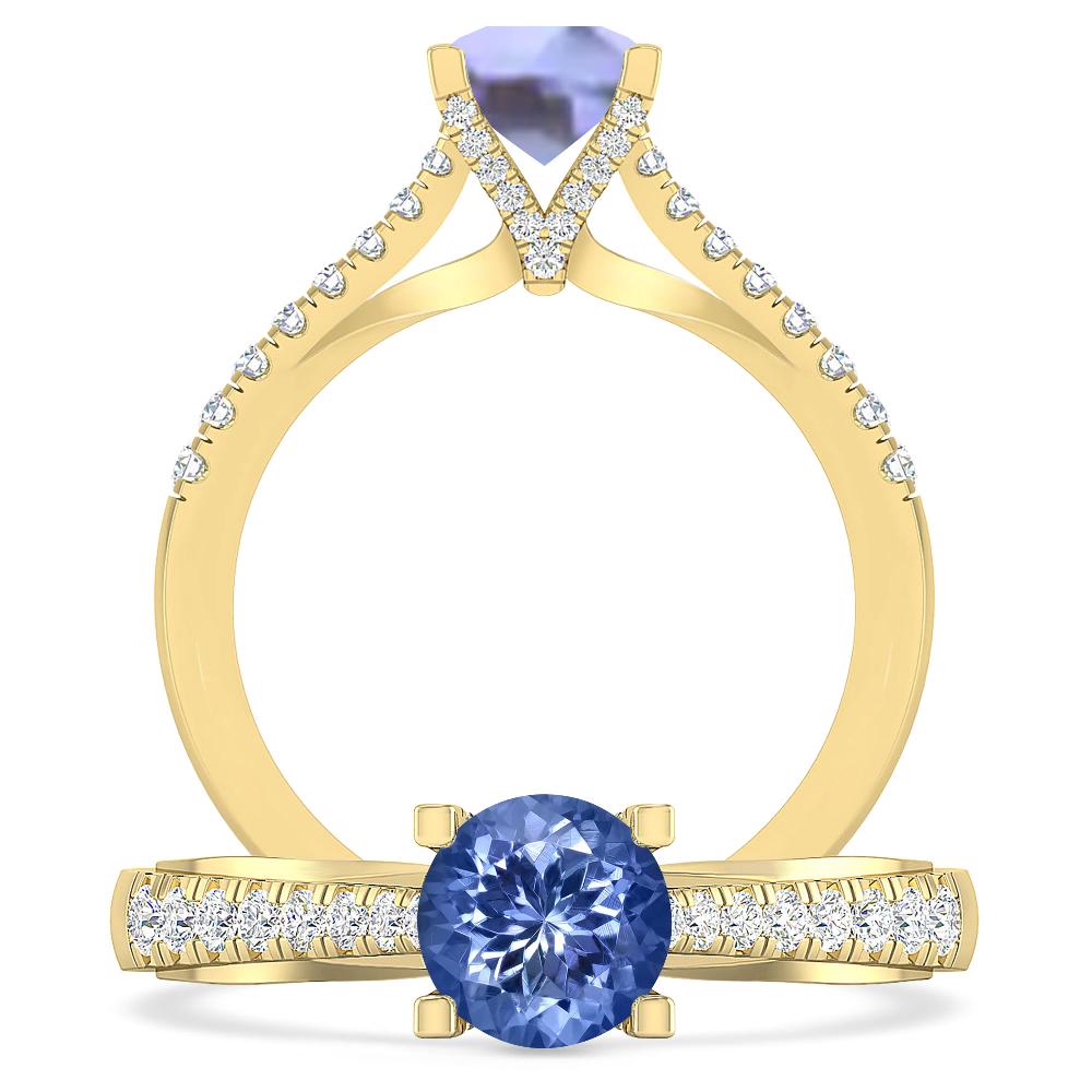 Yellow Gold - Tanzanite