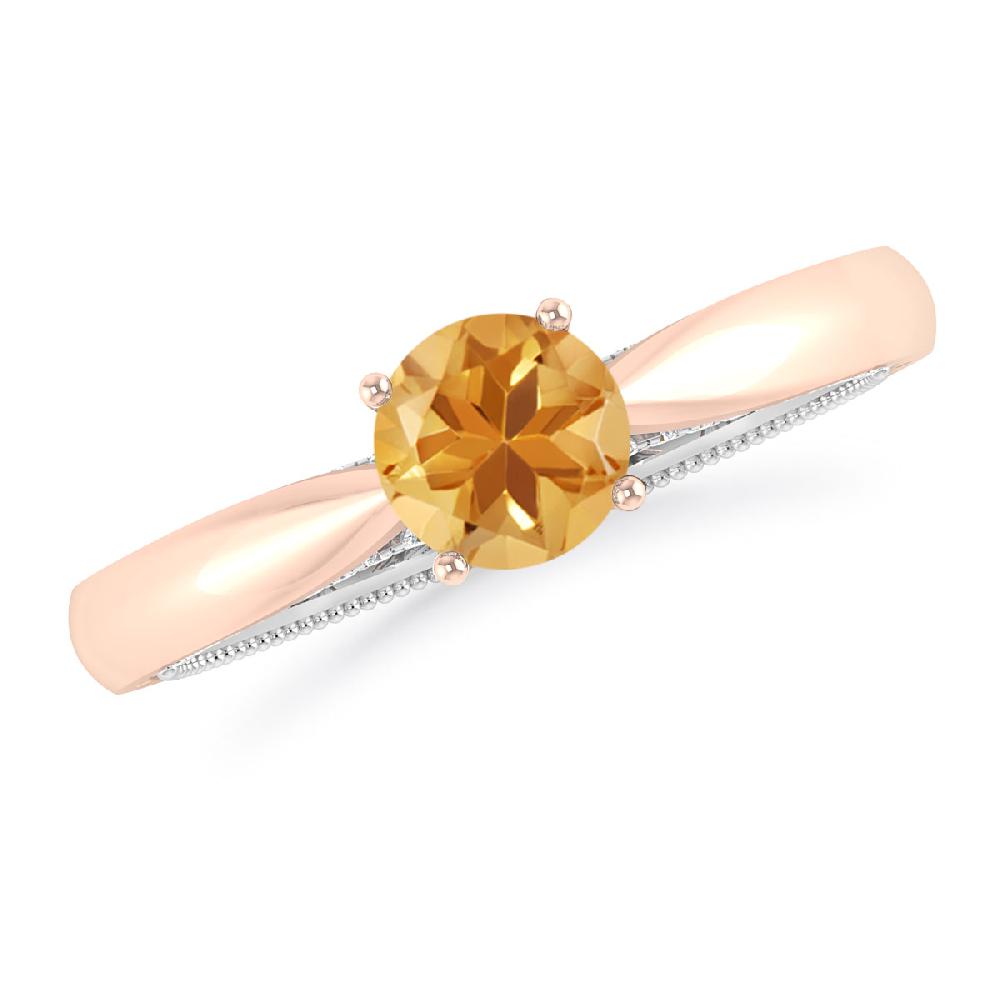 Rose Gold/White Gold - Citrine