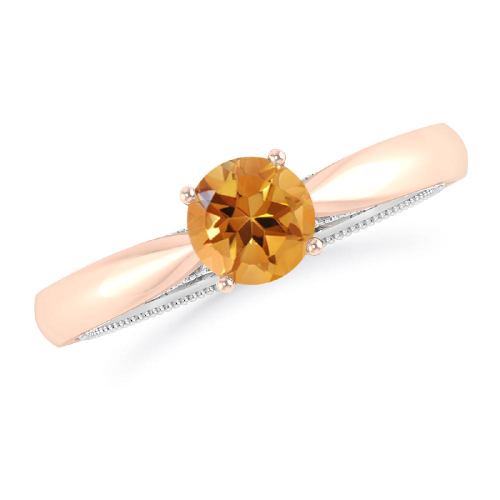 Rose Gold/White Gold - Citrine