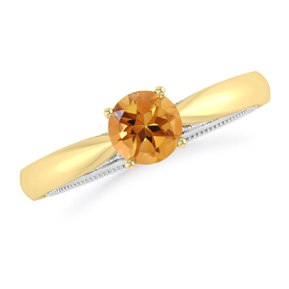 Yellow Gold/White Gold - Citrine