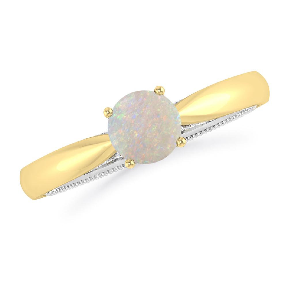Yellow Gold/White Gold - Opal