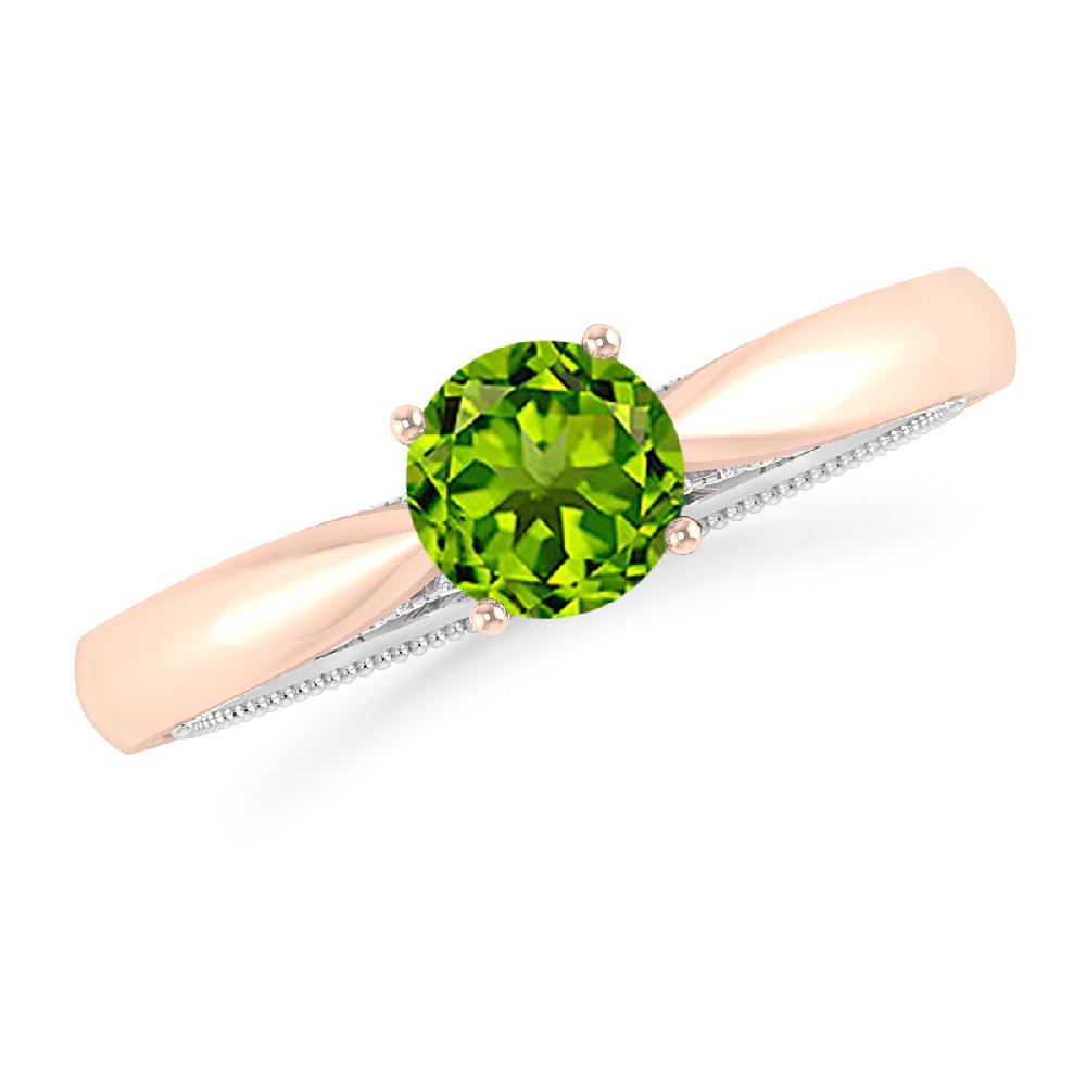 Rose Gold/White Gold - Peridot