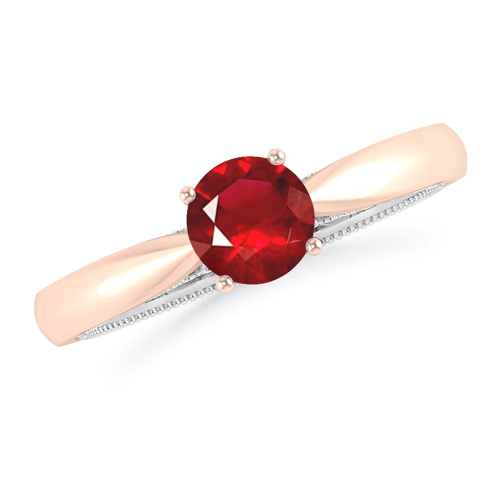 Rose Gold/White Gold - Ruby