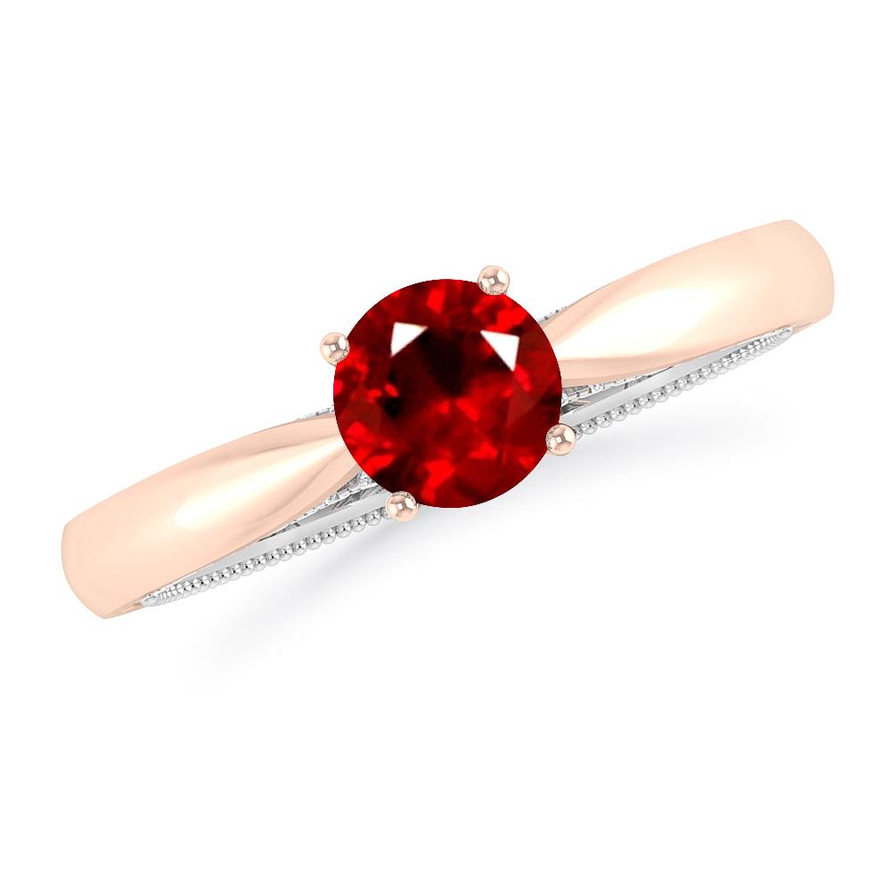 Rose Gold/White Gold - Ruby