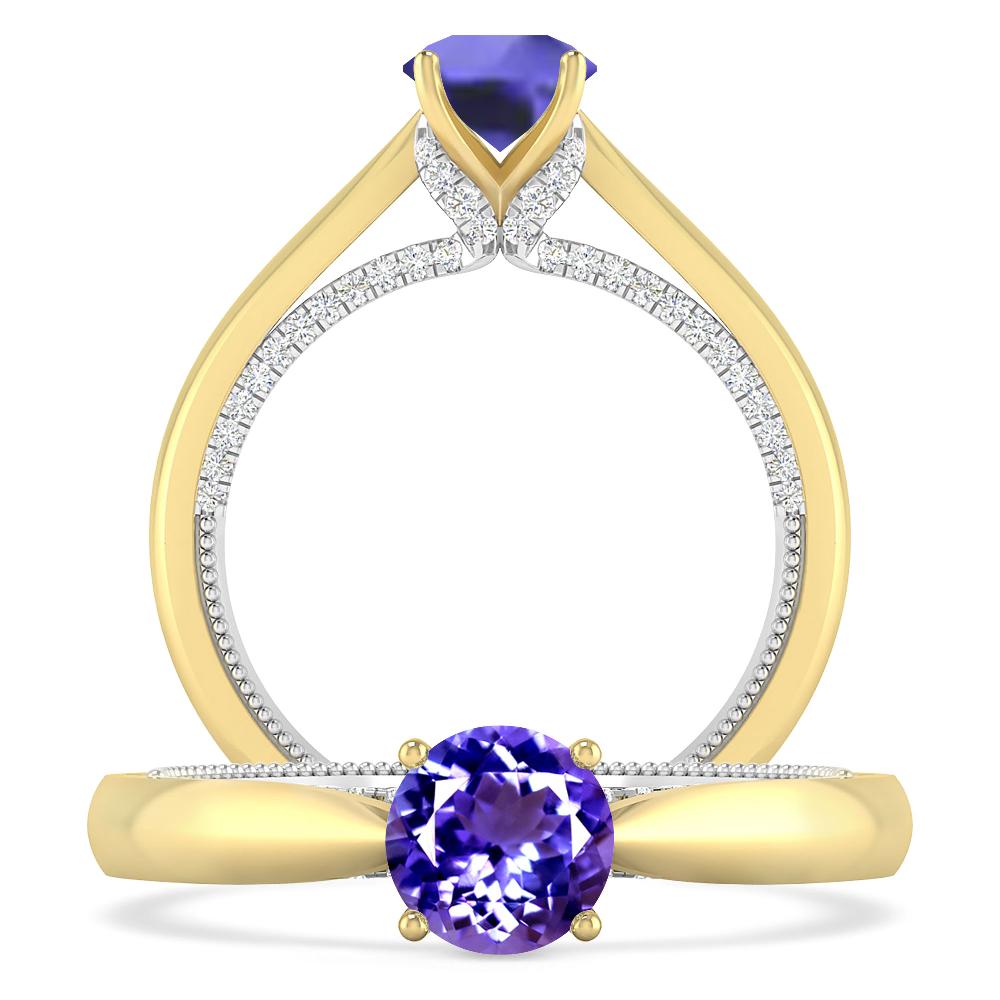 Yellow Gold/White Gold - Tanzanite